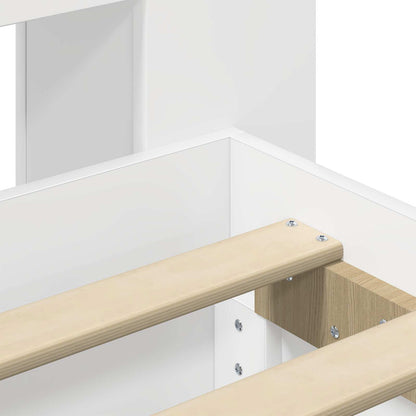 vidaXL Bed Frame with Storage White 75 x 190 cm Engineered Wood
