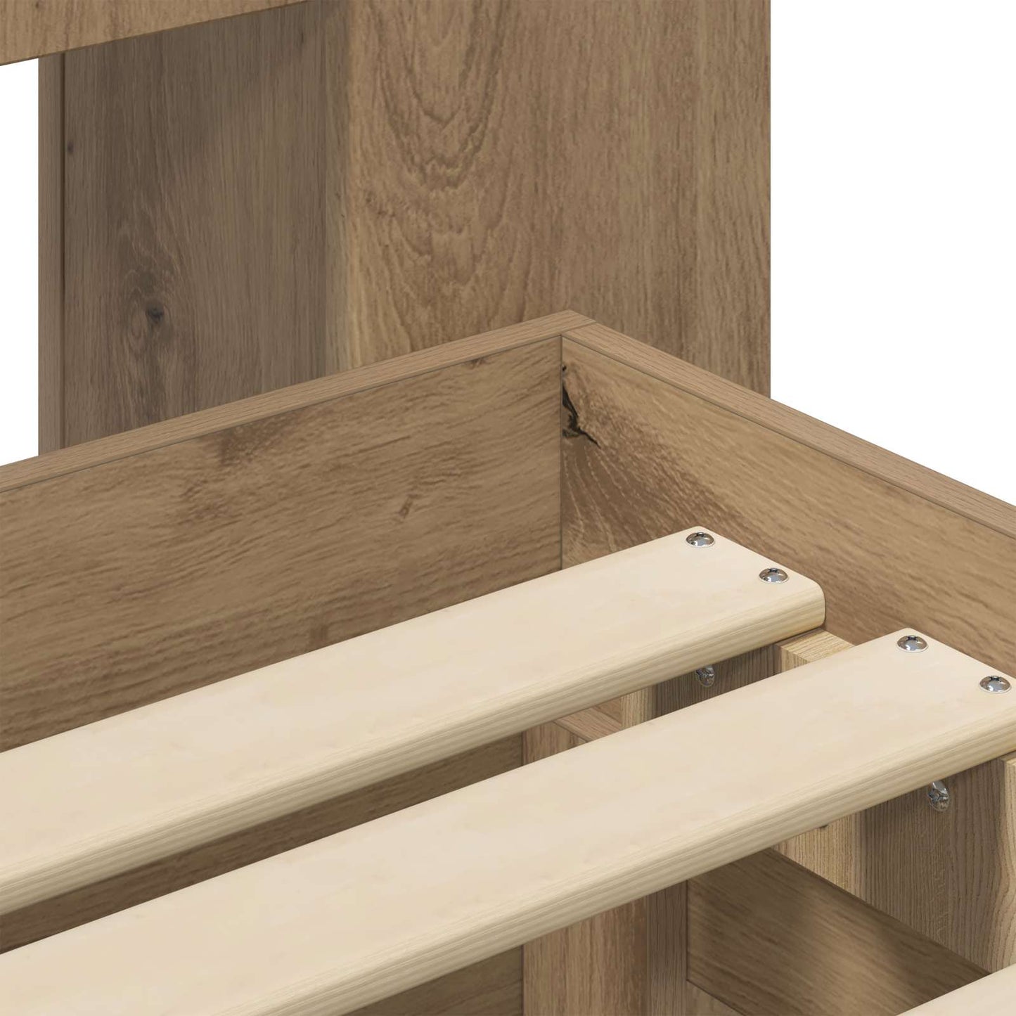 vidaXL Bed Frame with Storage Artisan Oak 80 x 200 cm Engineered Wood