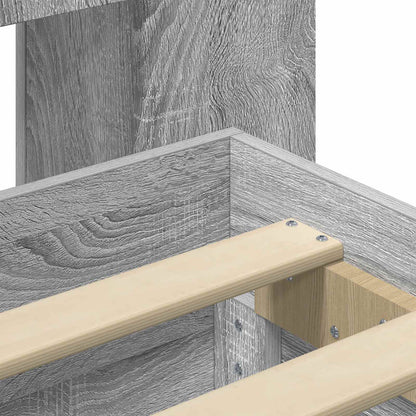 vidaXL Bed Frame with Storage Grey Sonoma 160 x 200 cm Engineered Wood