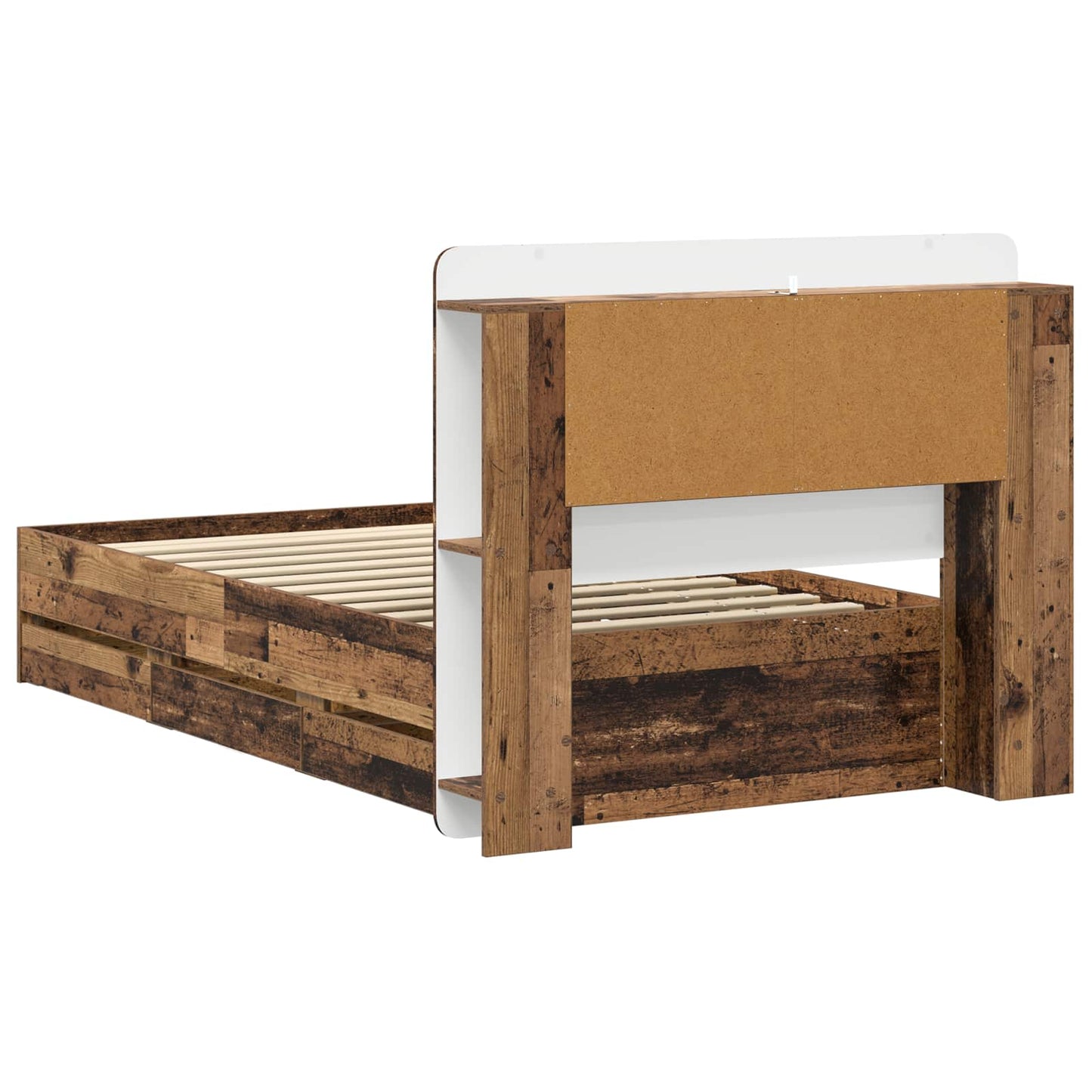 vidaXL Bed Frame with Storage Old Wood 80 x 200 cm Engineered Wood