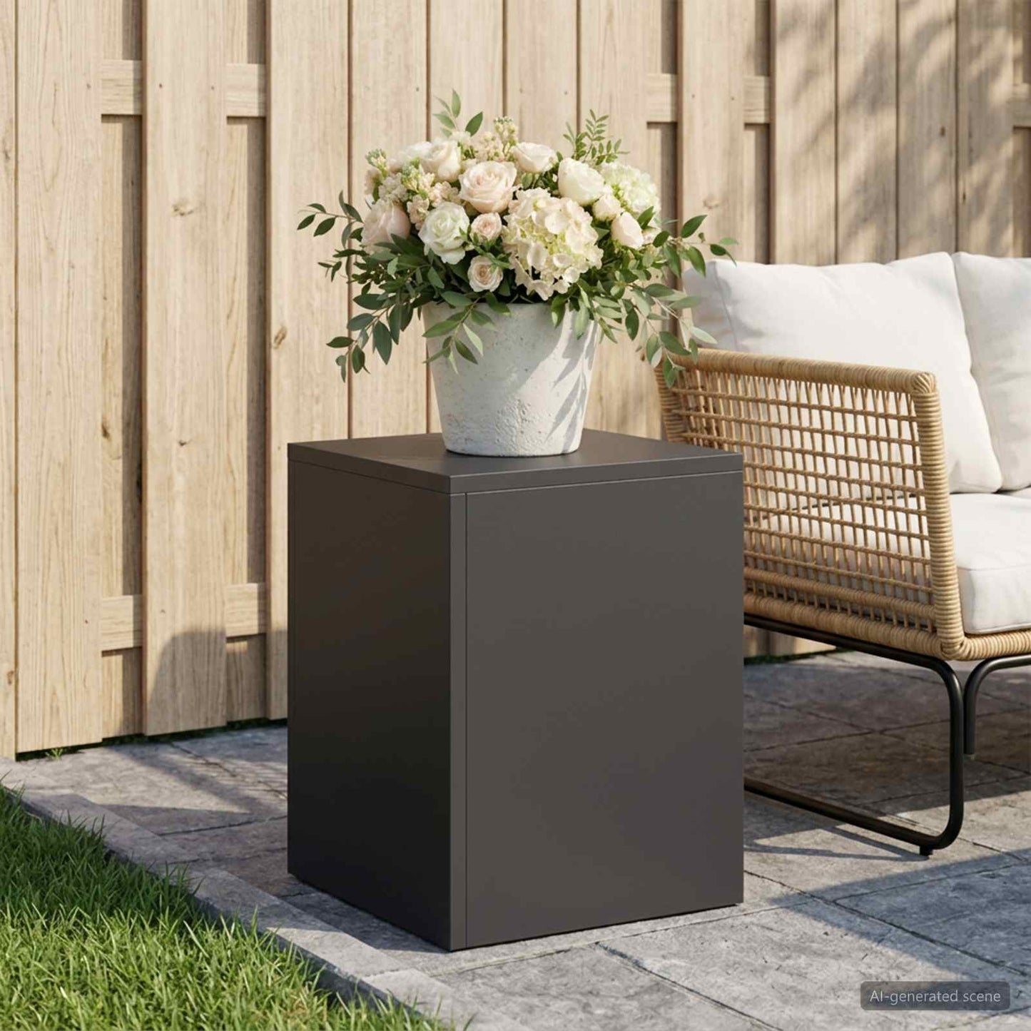 vidaXL Plant Stand Black 30 x 30 x 40 cm Steel