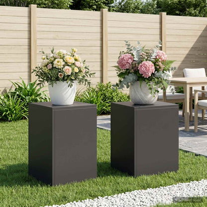 vidaXL Plant Stand 2 pcs Black 30 x 30 x 40 cm Steel