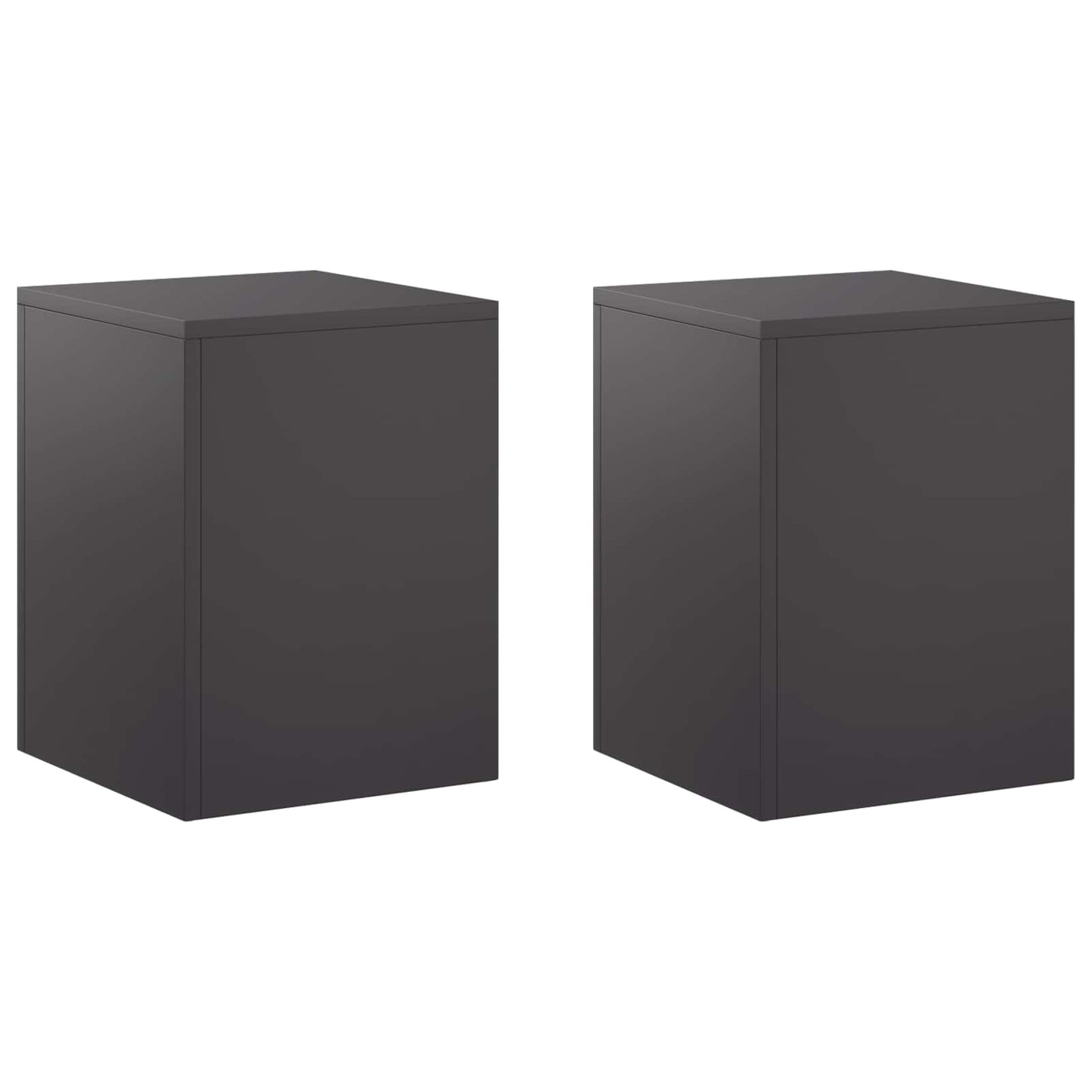 vidaXL Plant Stand 2 pcs Black 30 x 30 x 40 cm Steel
