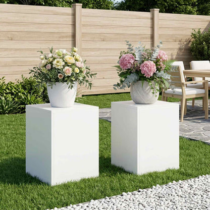 vidaXL Plant Stand 2 pcs White 30 x 30 x 40 cm Steel