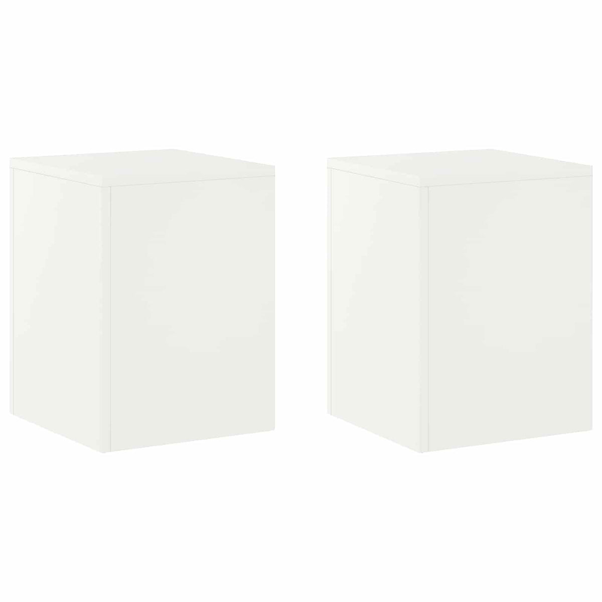 vidaXL Plant Stand 2 pcs White 30 x 30 x 40 cm Steel