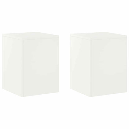 vidaXL Plant Stand 2 pcs White 30 x 30 x 40 cm Steel