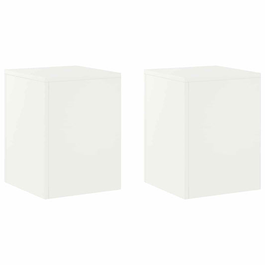 vidaXL Plant Stand 2 pcs White 30 x 30 x 40 cm Steel