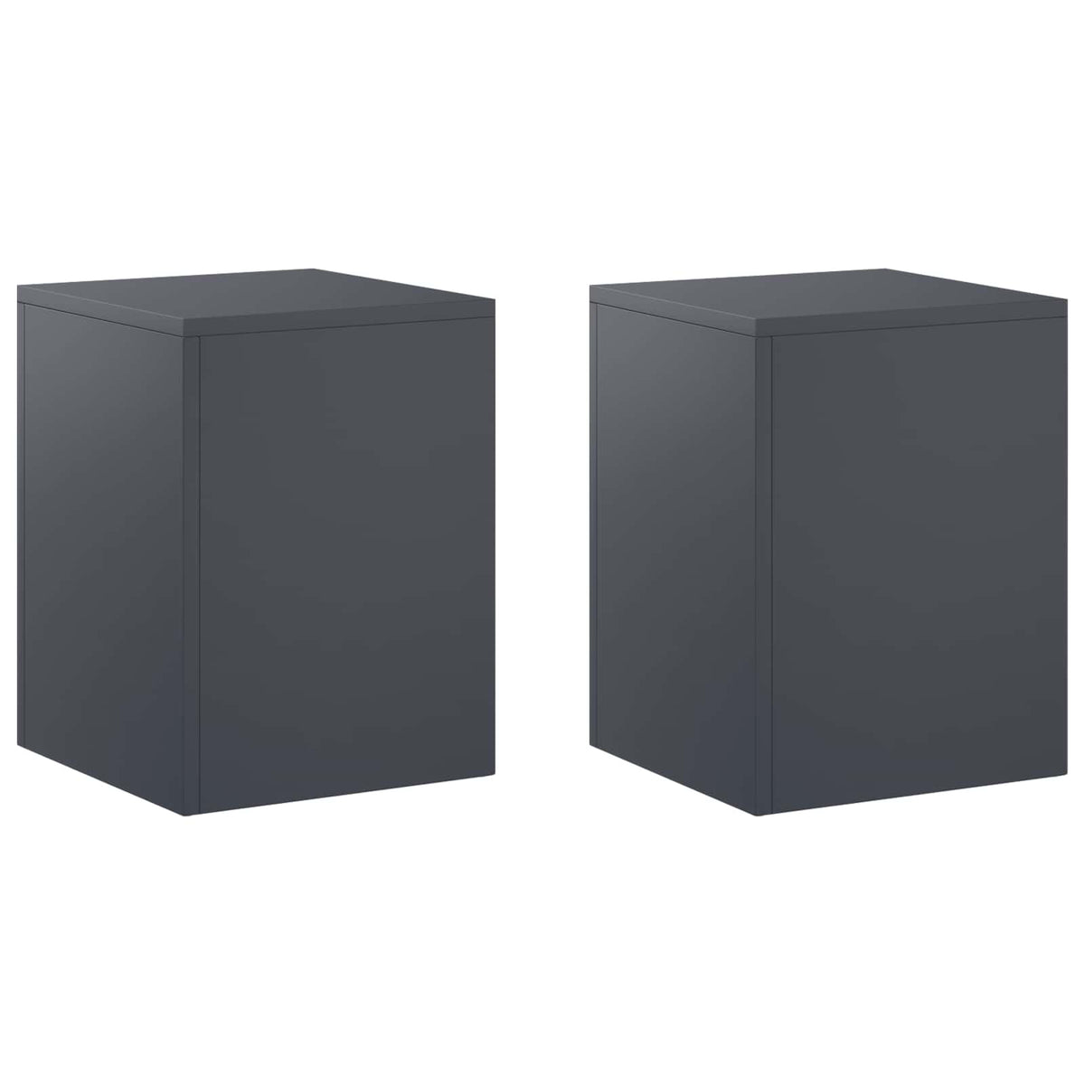 vidaXL Plant Stand 2 pcs Anthracite 30 x 30 x 40 cm Galvanised Steel