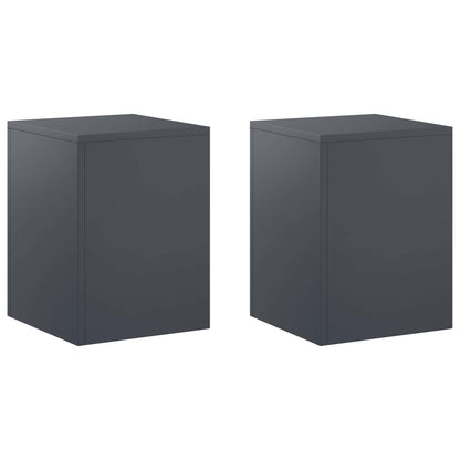 vidaXL Plant Stand 2 pcs Anthracite 30 x 30 x 40 cm Galvanised Steel