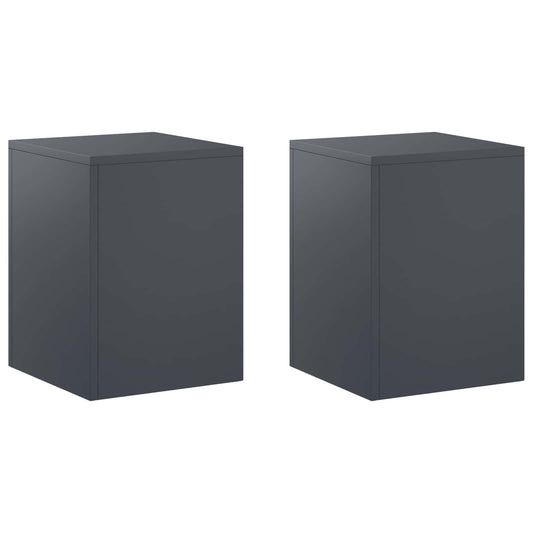 vidaXL Plant Stand 2 pcs Anthracite 30 x 30 x 40 cm Galvanised Steel