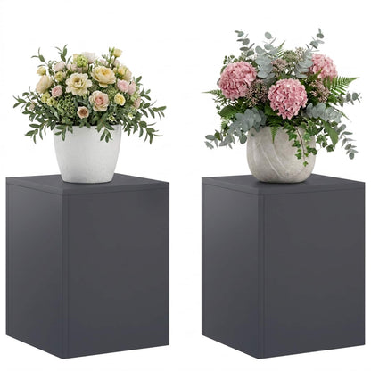 vidaXL Plant Stand 2 pcs Anthracite 30 x 30 x 40 cm Galvanised Steel