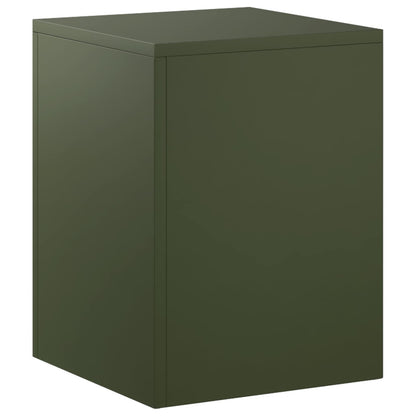 vidaXL Plant Stand Olive Green 30 x 30 x 40 cm Weathering Steel
