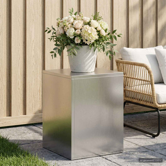 vidaXL Plant Stand Silver 30 x 30 x 40 cm Steel