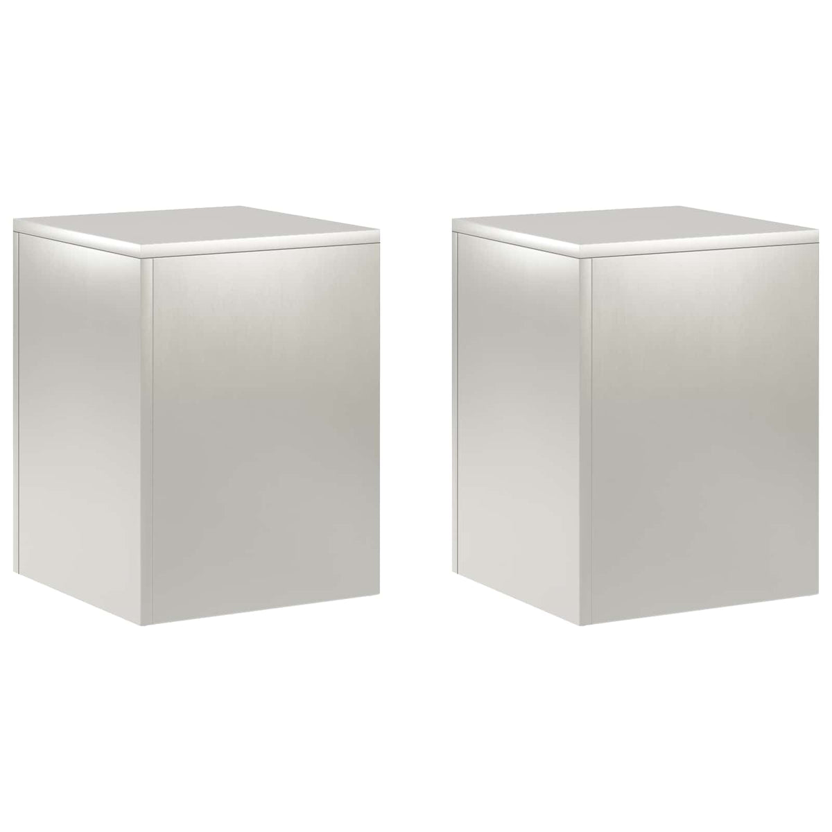 vidaXL Plant Stand 2 pcs Silver 30 x 30 x 40 cm Steel