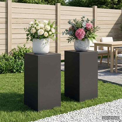 vidaXL Plant Stand 2 pcs Black 30 x 30 x 60 cm Steel