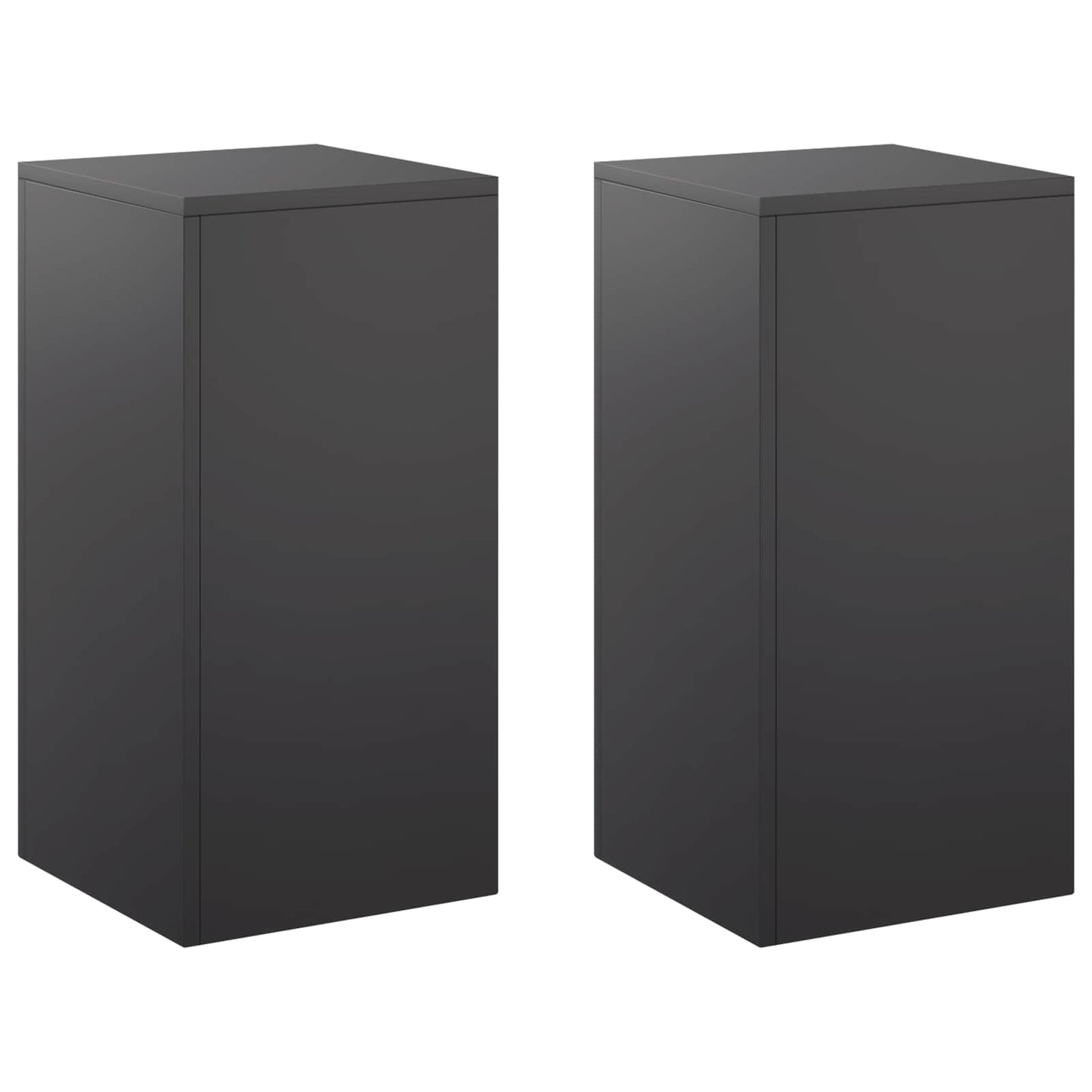 vidaXL Plant Stand 2 pcs Black 30 x 30 x 60 cm Steel