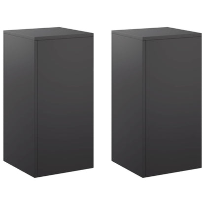 vidaXL Plant Stand 2 pcs Black 30 x 30 x 60 cm Steel