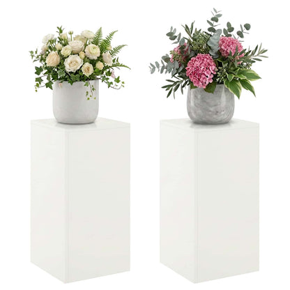 vidaXL Plant Stand 2 pcs White 30 x 30 x 60 cm Steel