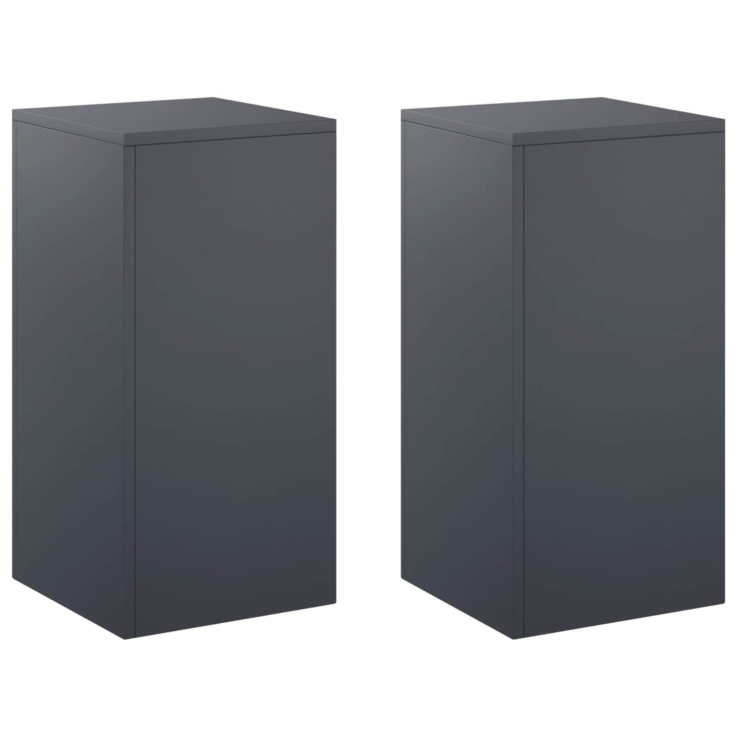 vidaXL Plant Stand 2 pcs Anthracite 30 x 30 x 60 cm Galvanised Steel