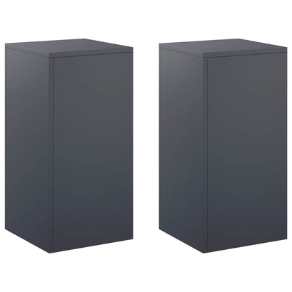 vidaXL Plant Stand 2 pcs Anthracite 30 x 30 x 60 cm Galvanised Steel
