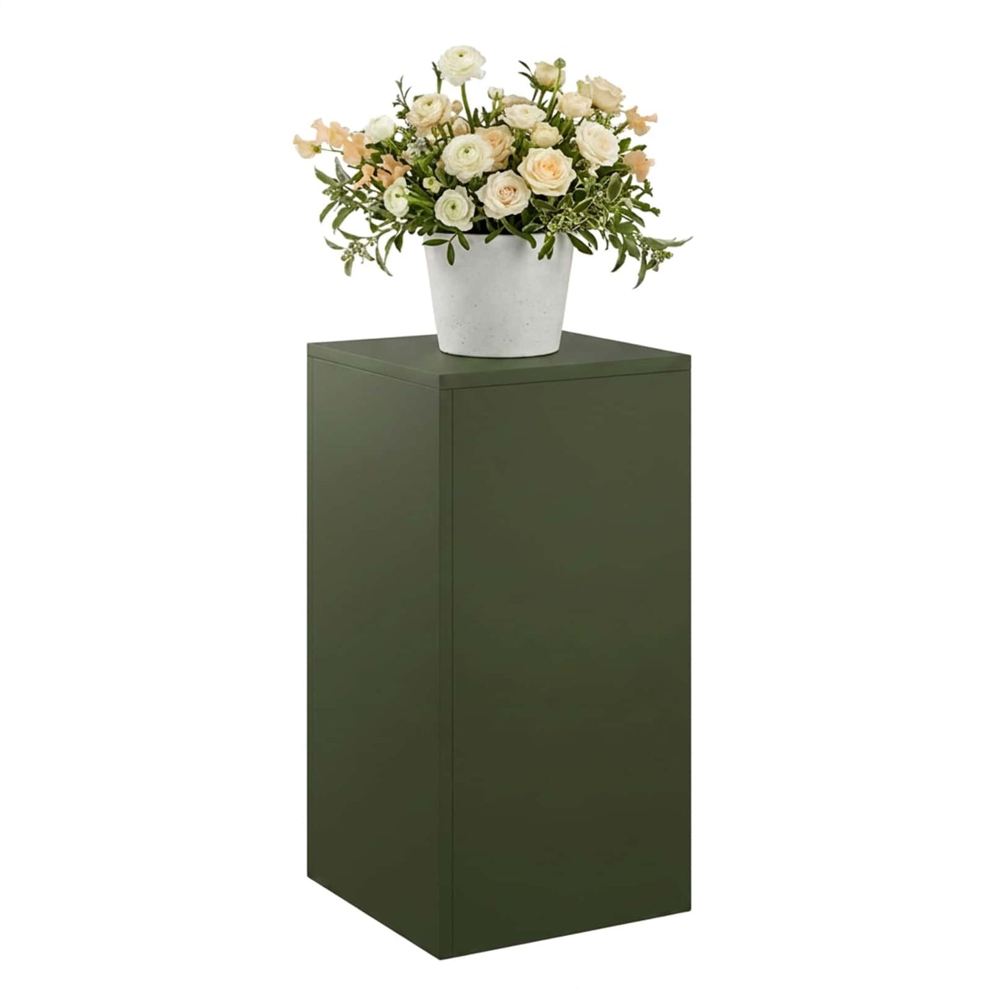 vidaXL Plant Stand Olive Green 30 x 30 x 60 cm Weathering Steel