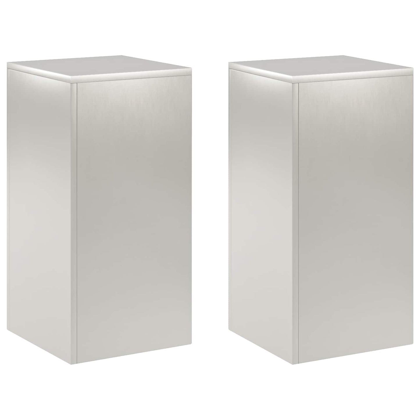vidaXL Plant Stand 2 pcs Silver 30 x 30 x 60 cm Steel