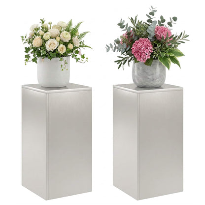 vidaXL Plant Stand 2 pcs Silver 30 x 30 x 60 cm Steel