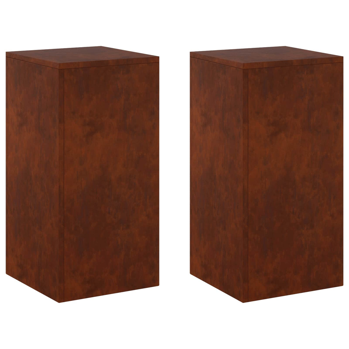 vidaXL Plant Stand 2 pcs Rusty 30 x 30 x 60 cm Weathering Steel