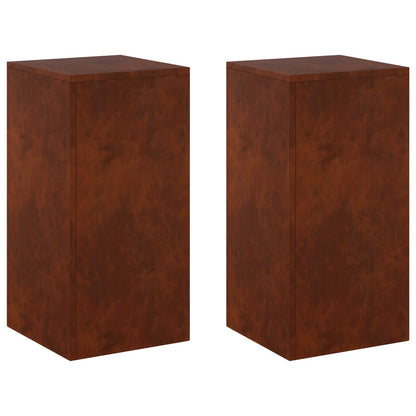 vidaXL Plant Stand 2 pcs Rusty 30 x 30 x 60 cm Weathering Steel