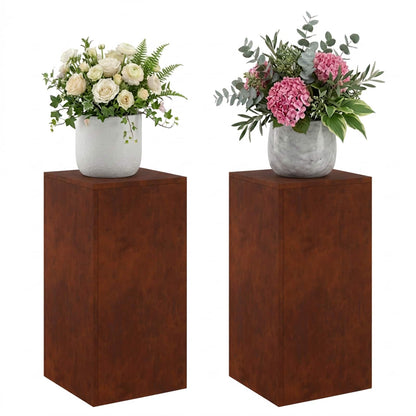 vidaXL Plant Stand 2 pcs Rusty 30 x 30 x 60 cm Weathering Steel