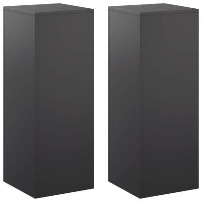 vidaXL Plant Stand 2 pcs Black 30 x 30 x 80 cm Steel