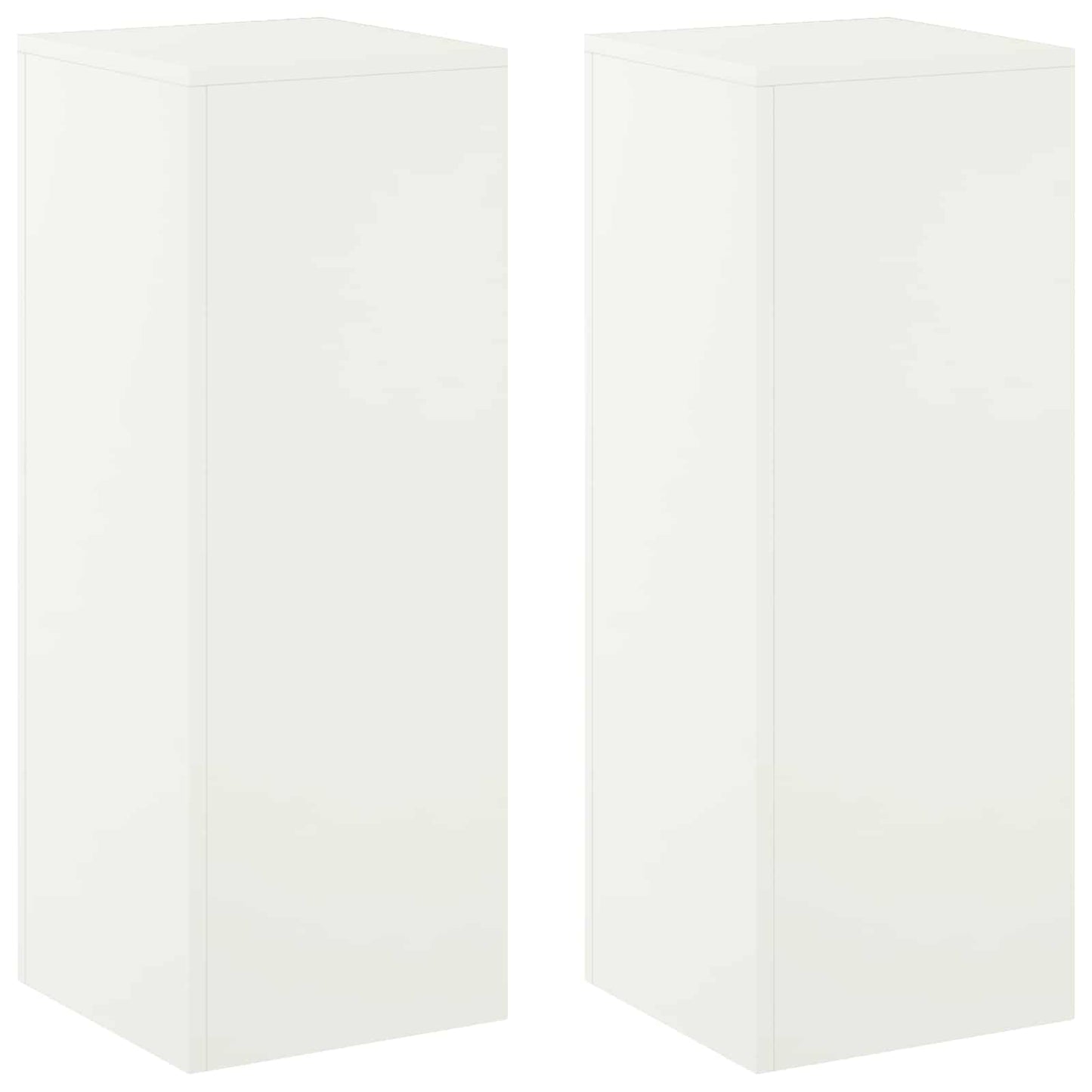 vidaXL Plant Stand 2 pcs White 30 x 30 x 80 cm Steel