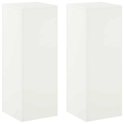 vidaXL Plant Stand 2 pcs White 30 x 30 x 80 cm Steel
