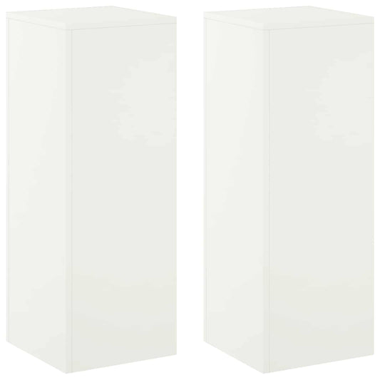 vidaXL Plant Stand 2 pcs White 30 x 30 x 80 cm Steel
