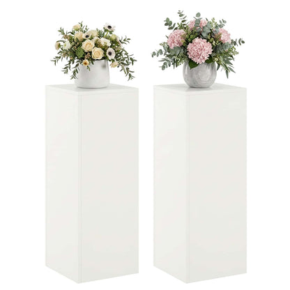 vidaXL Plant Stand 2 pcs White 30 x 30 x 80 cm Steel