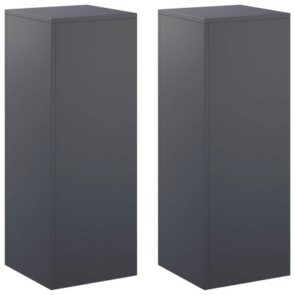 vidaXL Plant Stand 2 pcs Anthracite 30 x 30 x 80 cm Galvanised Steel
