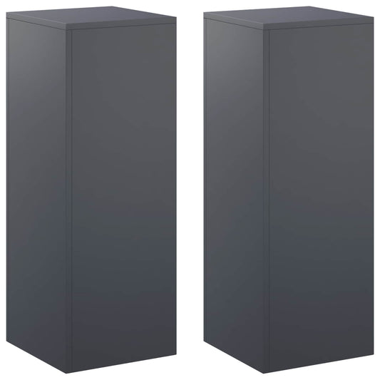 vidaXL Plant Stand 2 pcs Anthracite 30 x 30 x 80 cm Galvanised Steel