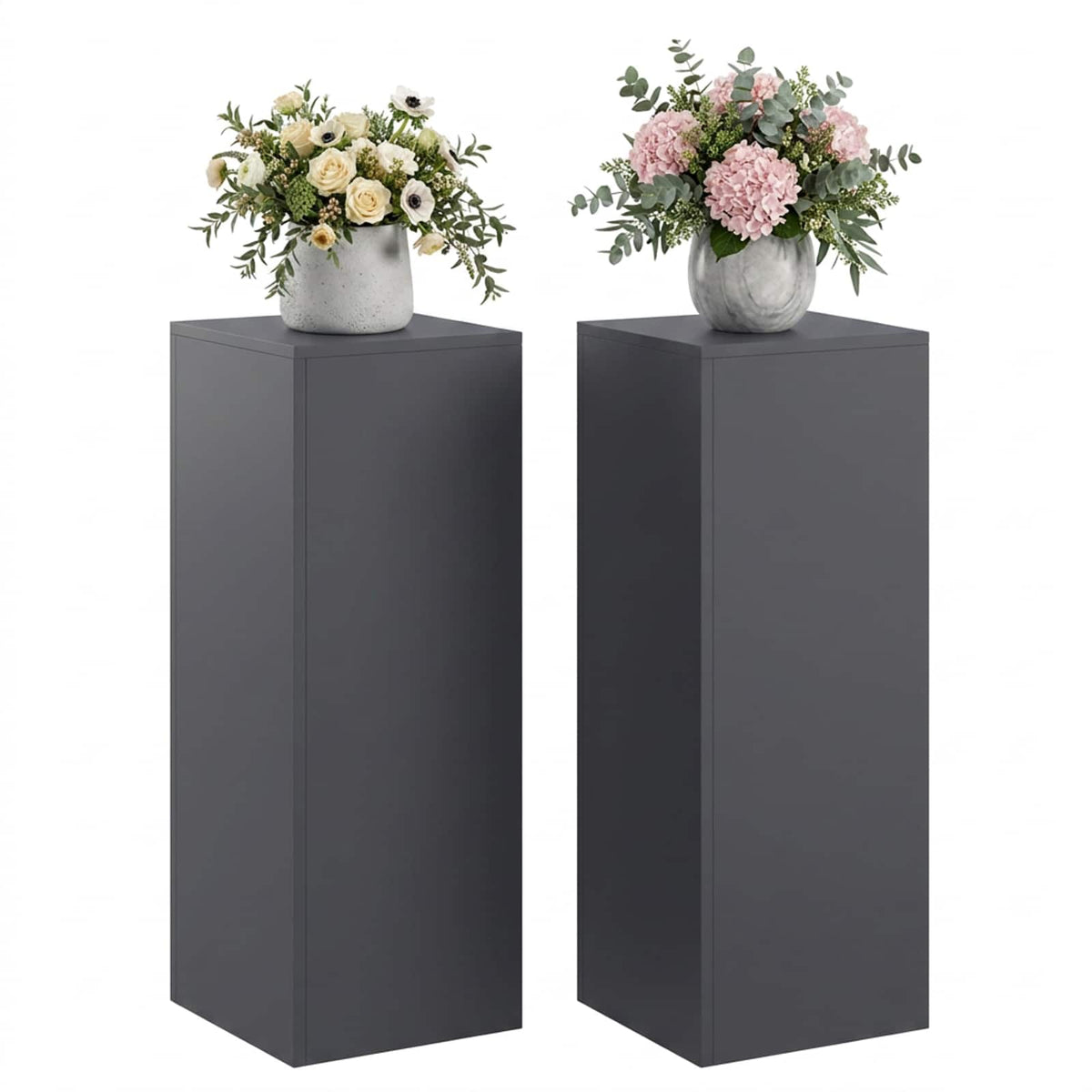 vidaXL Plant Stand 2 pcs Anthracite 30 x 30 x 80 cm Galvanised Steel