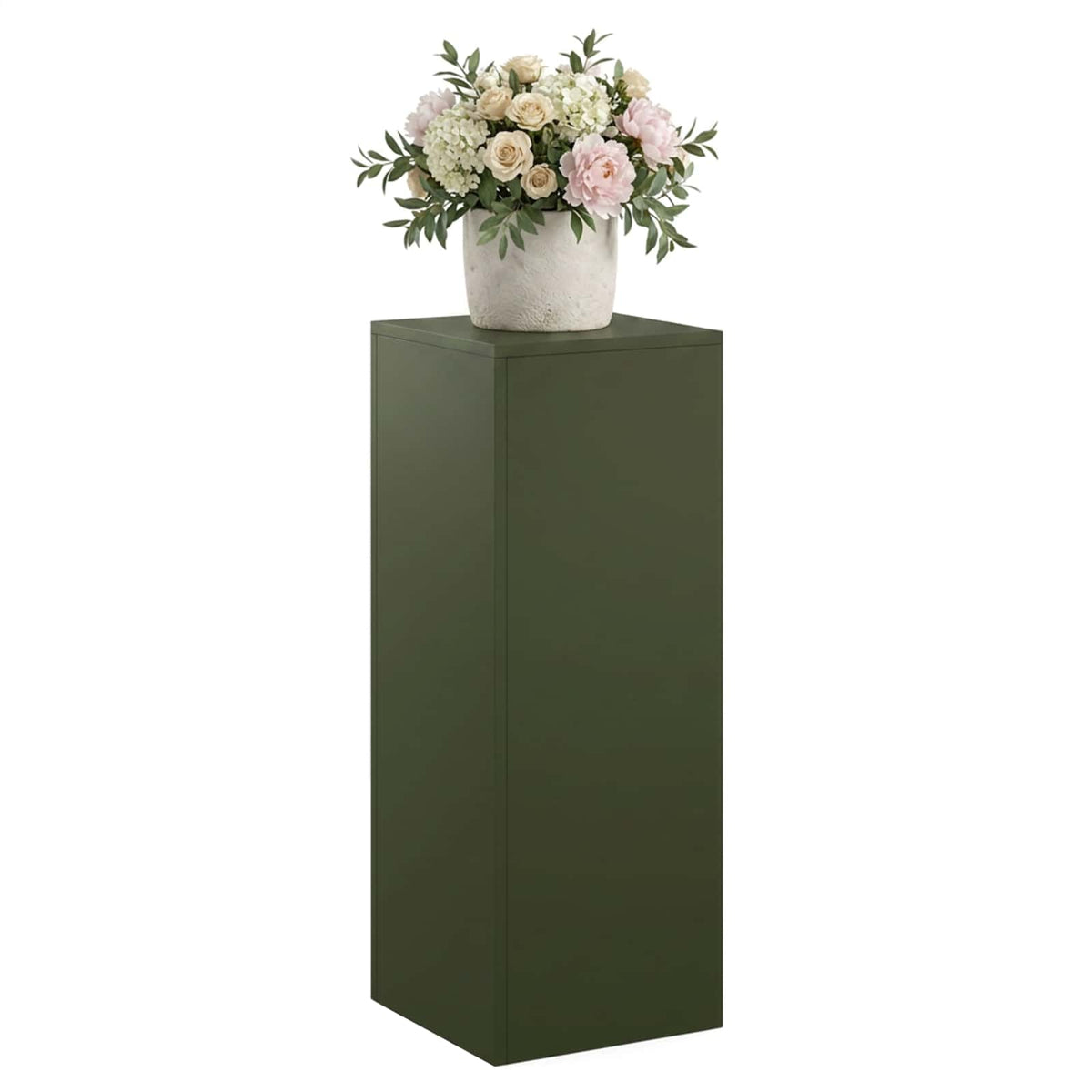 vidaXL Plant Stand Olive Green 30 x 30 x 80 cm Weathering Steel