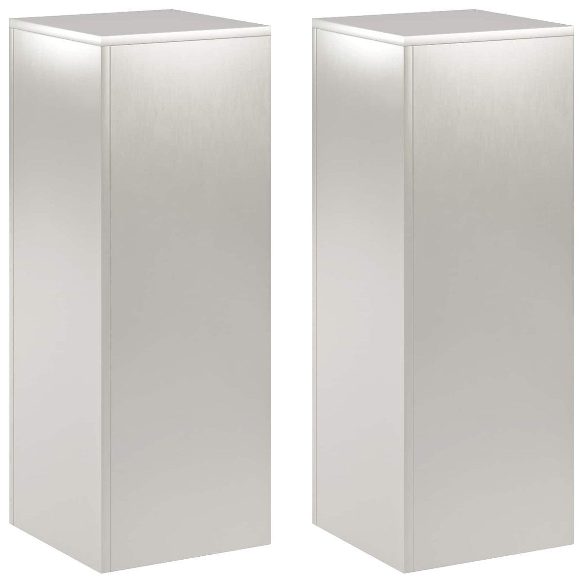vidaXL Plant Stand 2 pcs Silver 30 x 30 x 80 cm Steel