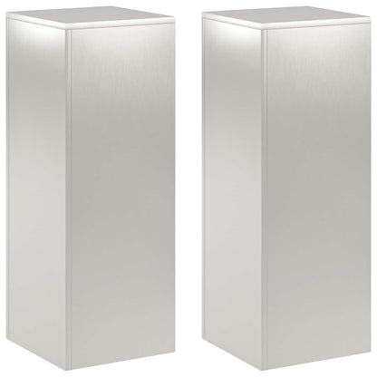 vidaXL Plant Stand 2 pcs Silver 30 x 30 x 80 cm Steel