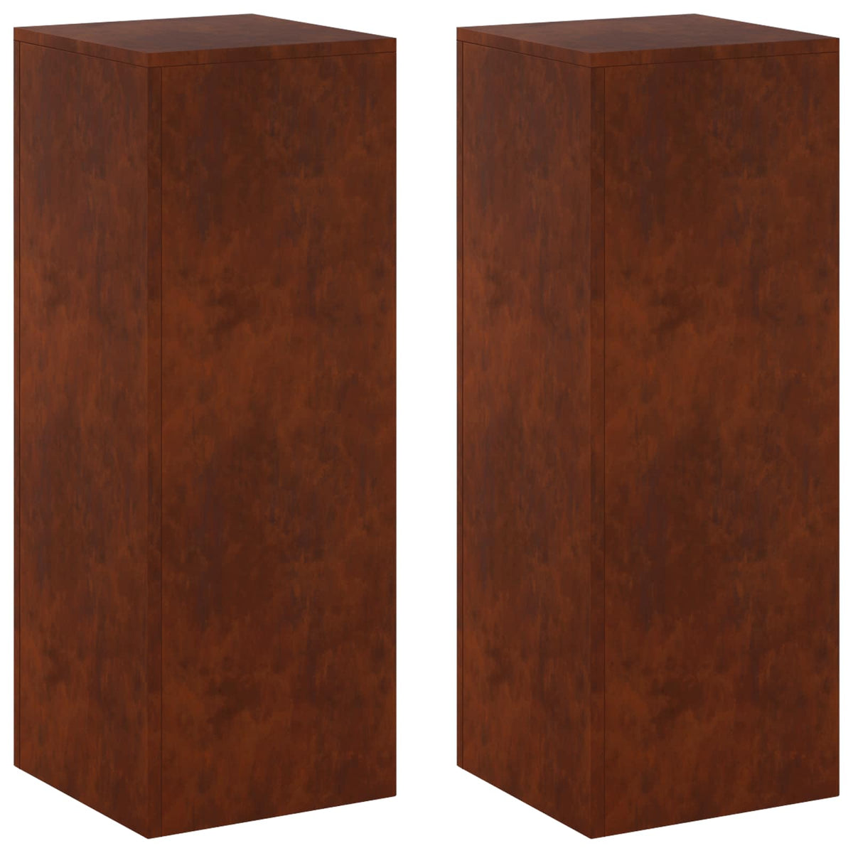 vidaXL Plant Stand 2 pcs Rusty 30 x 30 x 80 cm Weathering Steel