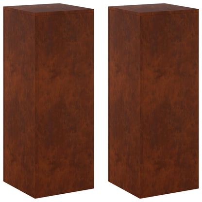 vidaXL Plant Stand 2 pcs Rusty 30 x 30 x 80 cm Weathering Steel
