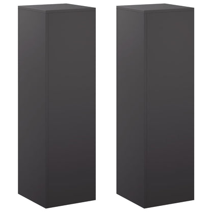 vidaXL Plant Stand 2 pcs Black 30 x 30 x 100 cm Steel