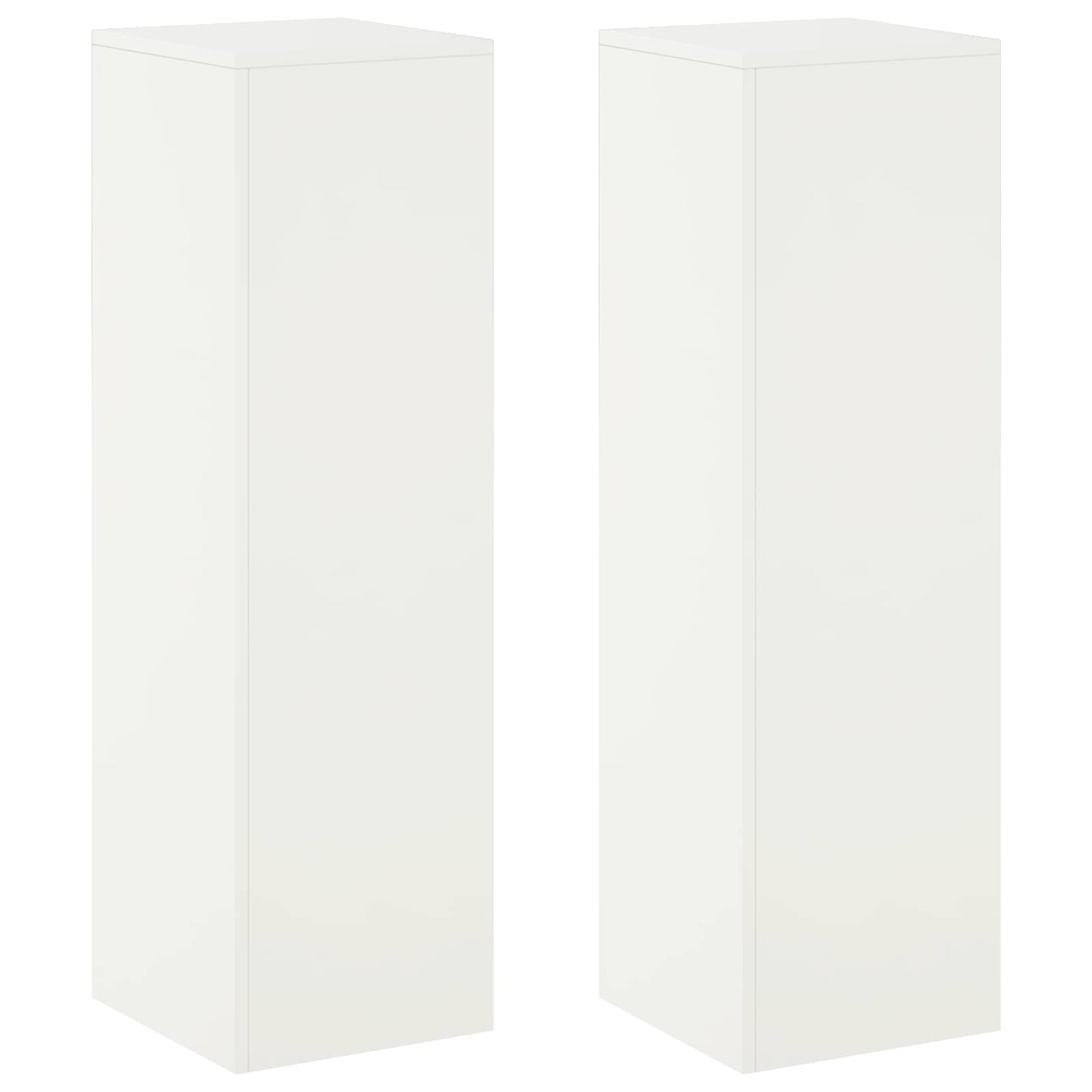 vidaXL Plant Stand 2 pcs White 30 x 30 x 100 cm Steel