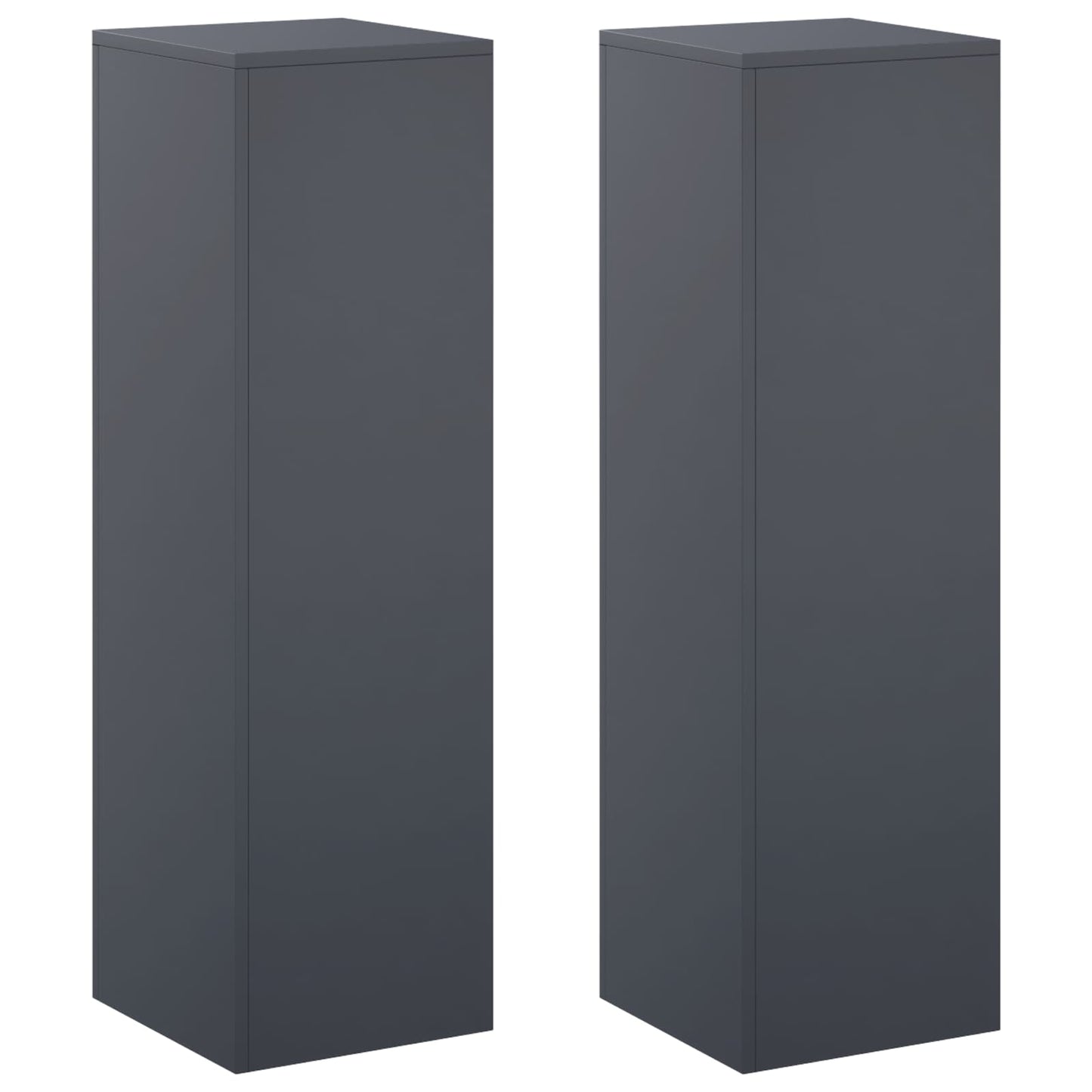 vidaXL Plant Stand 2 pcs Anthracite 30 x 30 x 100 cm Galvanised Steel
