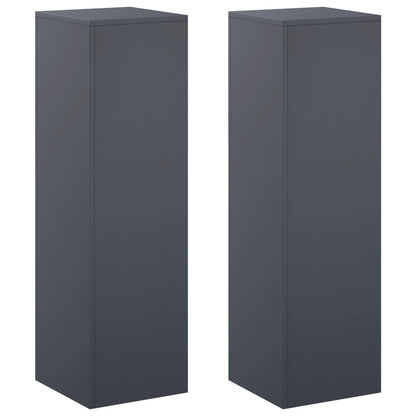 vidaXL Plant Stand 2 pcs Anthracite 30 x 30 x 100 cm Galvanised Steel