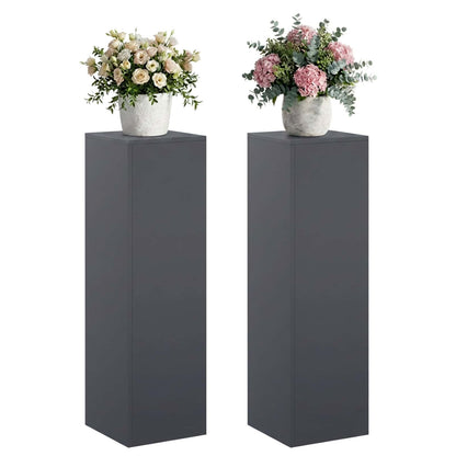 vidaXL Plant Stand 2 pcs Anthracite 30 x 30 x 100 cm Galvanised Steel
