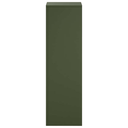 vidaXL Plant Stand Olive Green 30 x 30 x 100 cm Weathering Steel