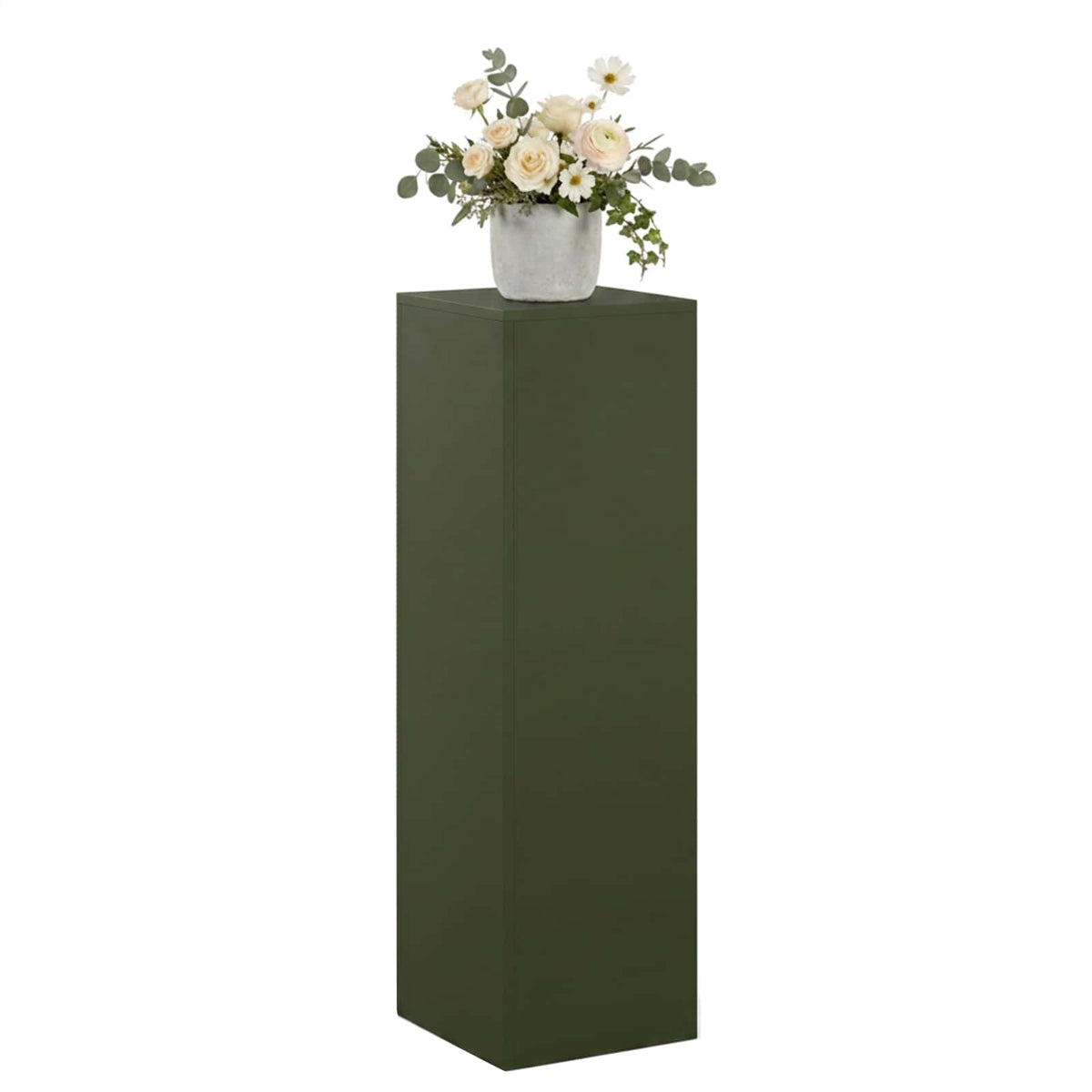 vidaXL Plant Stand Olive Green 30 x 30 x 100 cm Weathering Steel